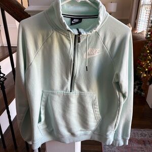 Nike Light Green Zip-Up Hoodie Size Small